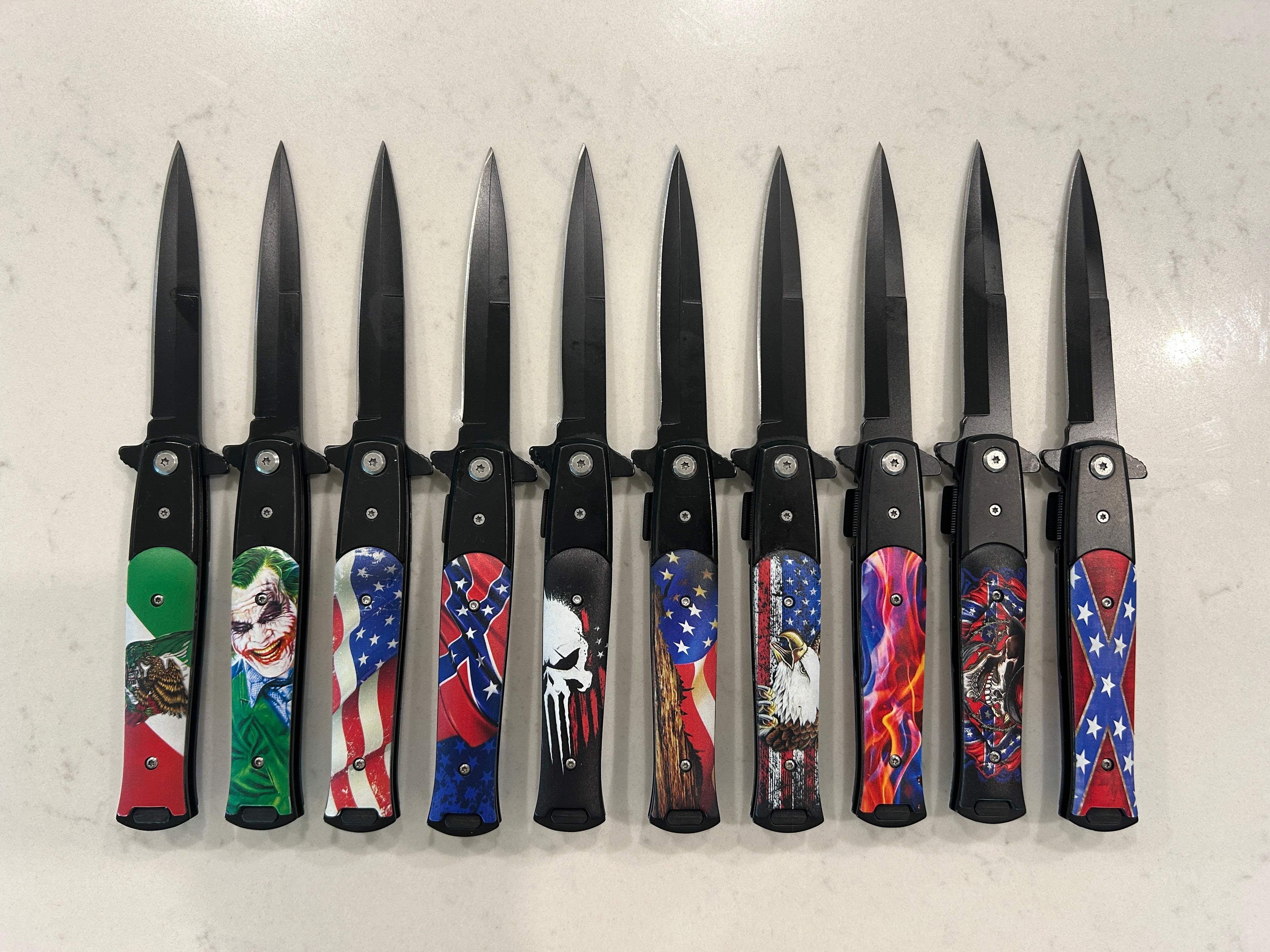 Black Blade Camping Knives — Set of 10