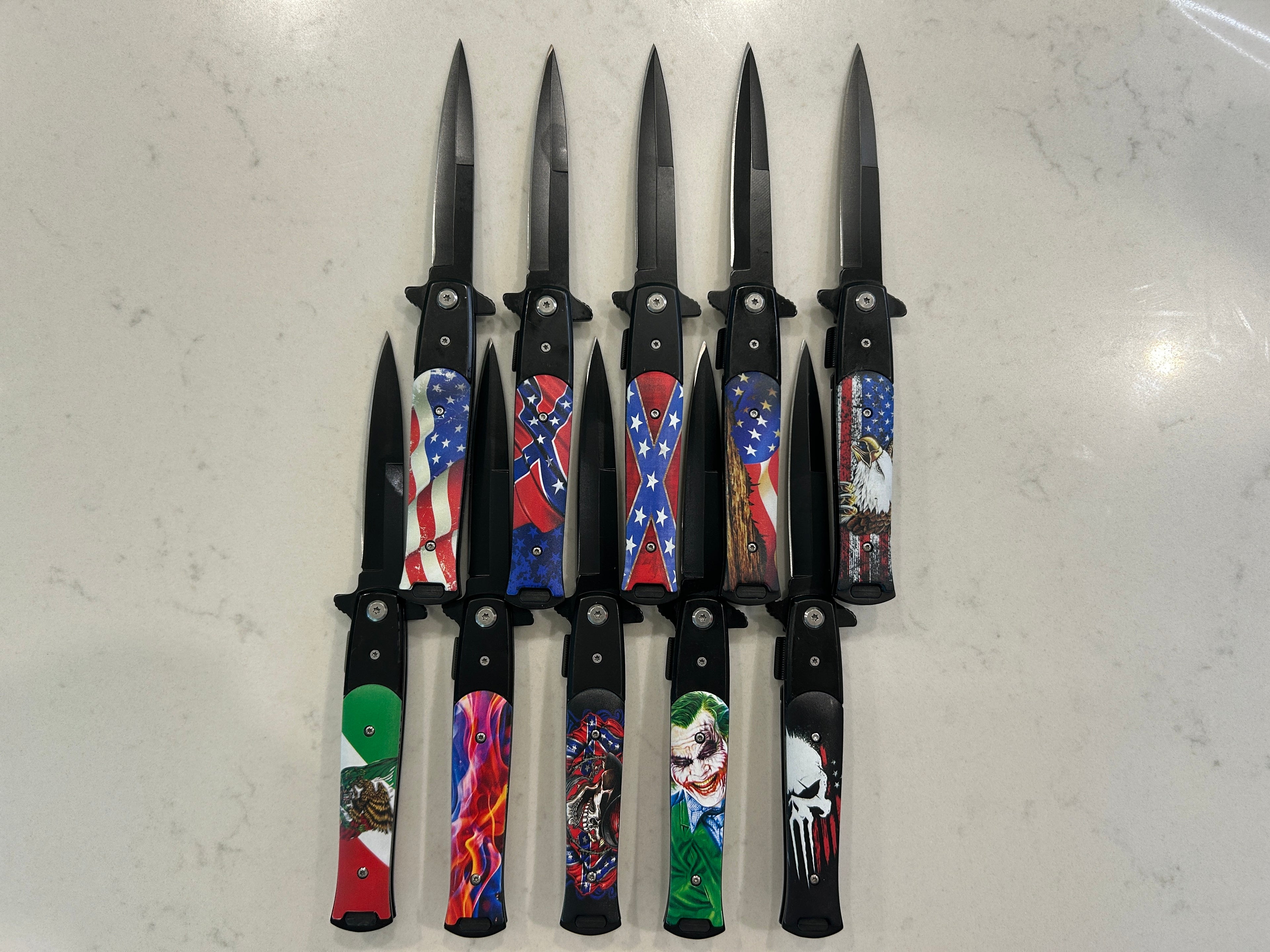 Black Blade Camping Knives — Set of 10