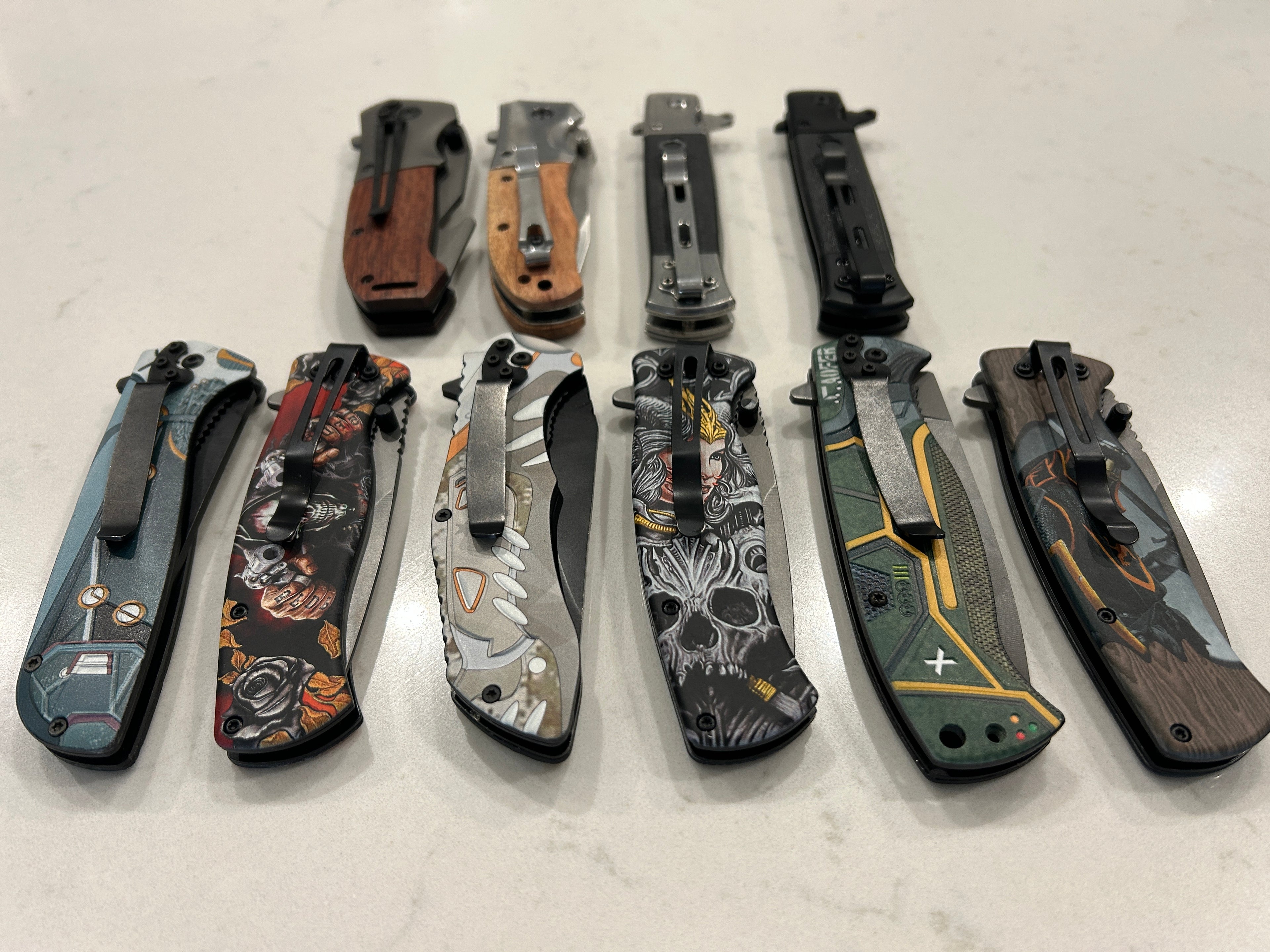Mixed Camping Knives — Set of 10