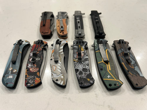 Mixed Camping Knives — Set of 10