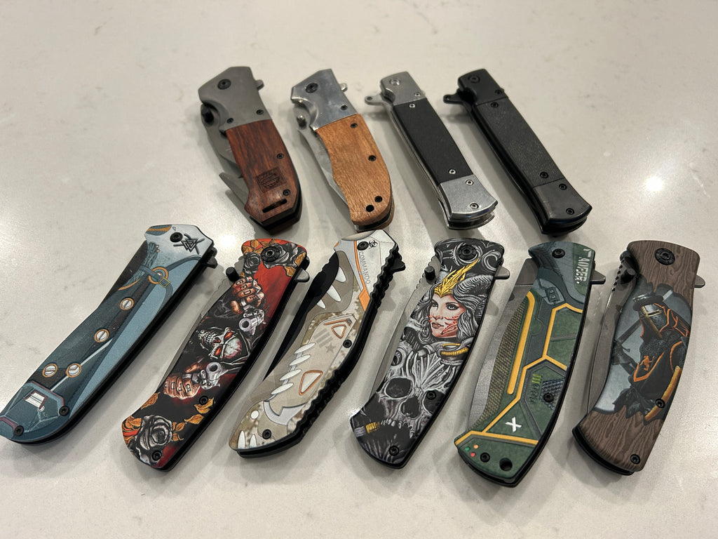 Mixed Camping Knives — Set of 10