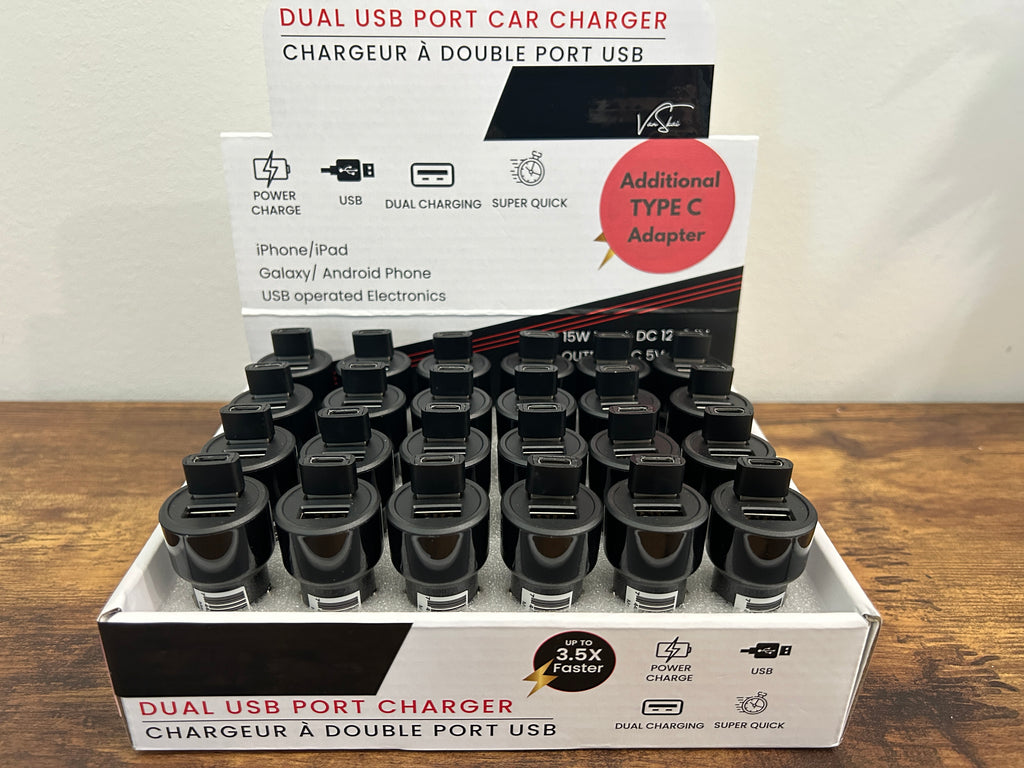 Vanskai Dual Car Charger — Set of 24